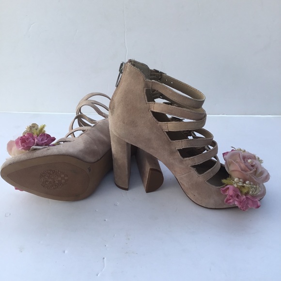 Beige Wedding Shoes Customize Vincent Camuto Designer Heels Shoes - Picture 4 of 6